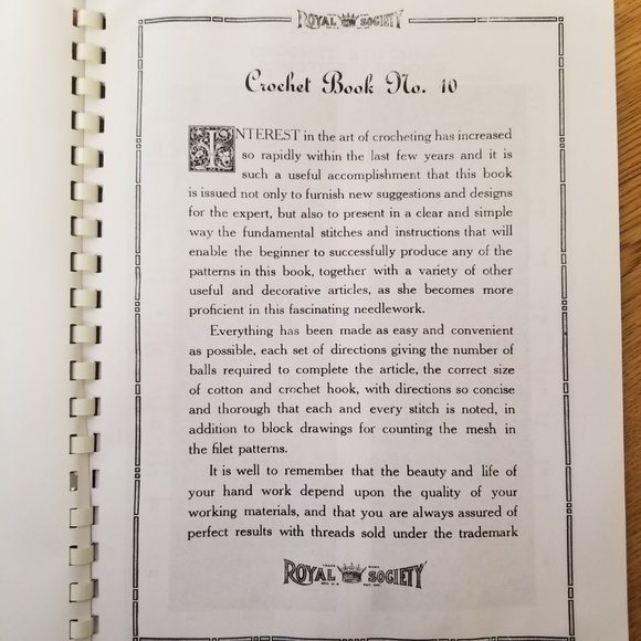 Royal Society Crochet Lessons #10 Vintage Book Reprint - Picture 2 of 2